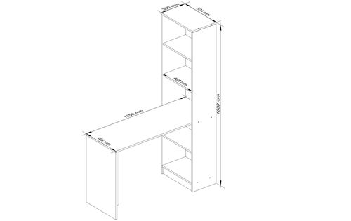 BIURKO Z REGAŁEM SMART BIAŁY na Arena.pl
