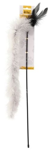 Lekka zabawka dla kota z dzwoneczkiem i piórkami - Wędka Dingo Jungle 45cm na Arena.pl