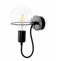 Lampa ścienna kinkiet LOFT metal czarny loft