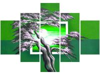 OBRAZ GREEN SUNSET NATURA