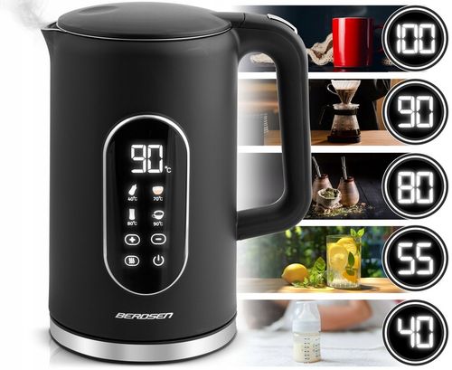 CZAJNIK ELEKTRYCZNY REGULACJA TEMPERATURY 2200W PANEL DOTYKOWY 1,7L BERDSEN na Arena.pl