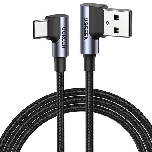 kabel usb-c do usb-a 2.0 kątowy ugreen us176, 3a, 3m (czarny) na Arena.pl
