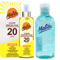 Malibu SPF20 Przezroczysty Spray + Żel Po Opalaniu 100ml