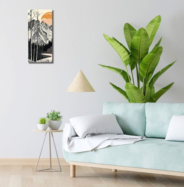 Obraz 20x50cm Drzeworys Górski zdjęcie 2