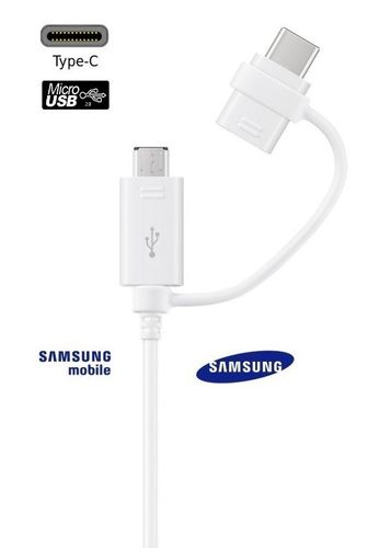 Oryg. Kabel Samsung COMBO Typ C micro USB biały na Arena.pl