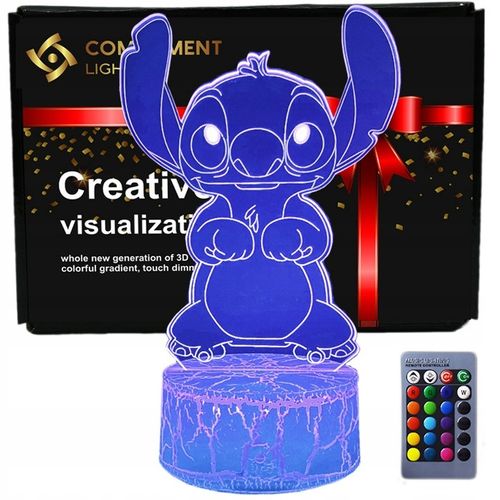 Lampka 3D nocna led usb + pilot Lilo i Stitch na Arena.pl