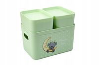 Komplet pojemników organizery dla dzieci zielony