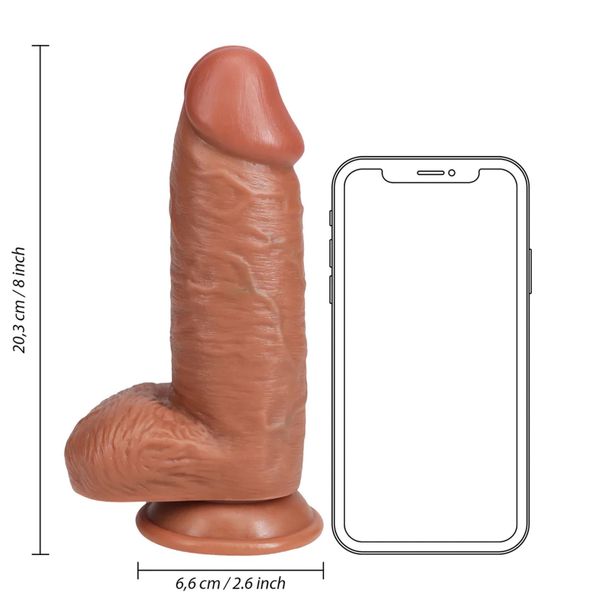 Extra Thick Straight With Balls 20,3 Cm - Tan zdjęcie 7
