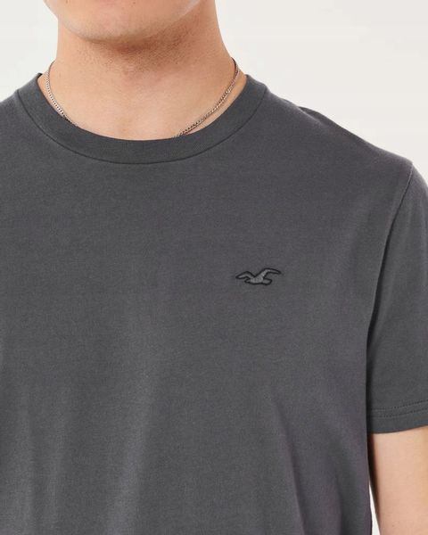 t-shirt HOLLISTER Abercrombie&Fitch koszulka L grafitowy zdjęcie 4