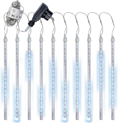 Lampki choinkowe z efektem wodospadu - zimna biel na Arena.pl