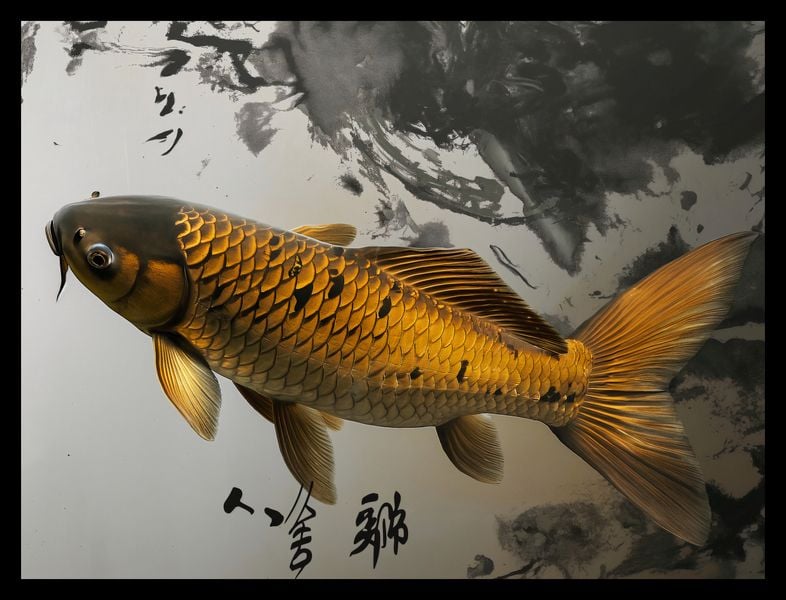 Plakat 40x30cm Spokojna Ryba Koi zdjęcie 2