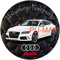 Opłatek na tort Urodziny Audi Samochód Auto Logo Tekst Gratis
