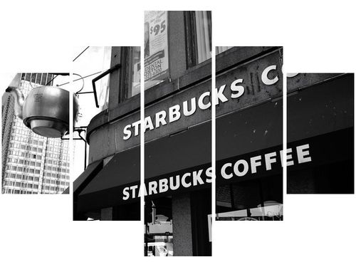 70 100CM OBRAZ 5 ELEM STARBUCKS MITH HUANG DRUK PŁÓTNO na Arena.pl