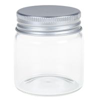 BUTELECZKA szklana 47x50mm słoiczek z metalową nakrętką 1szt.