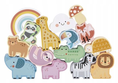 WOOPIE GREEN Tajemnicze Pudełko Dotknij i Dopasuj FSC Klocki Figurki EDU na Arena.pl