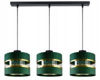 LAMPA WISZĄCA ZWIS żyrandol sufiowa Abażur ZIELONY 3xE27