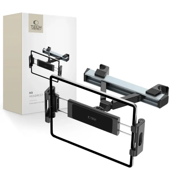 Uchwyt samochodowy Tech-Protect V3 Headrest Car Mount - czarny zdjęcie 1
