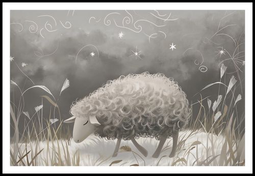 Plakat 91,5x61cm Bujna Owca na Arena.pl