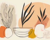 Plakat 50x40cm Szkice Botaniczne