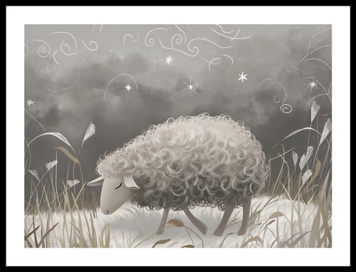 Plakat 55x40cm Bujna Owca na Arena.pl