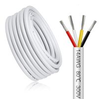 Kabel elektryczny 4-żyłowy 14AWG 4×2,0 mm² 30 m biały miedziany cynowany