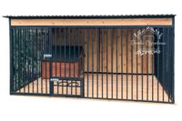 Kojec dla psów 3x2m Drewniana podłogaTylna ściana zabudowana Drewnem ID596