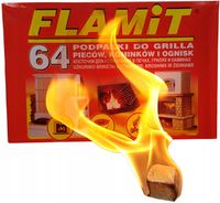 NAJSZYBCIEJ COŚ PODPAL - Podpałka Rozpałka do grilla Biała FLAMIT 64