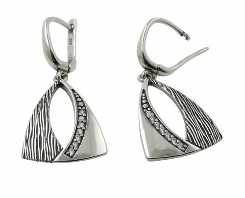 KOMPLET BIŻUTERII SREBRNEJ 925 AŻUROWY CYRKONIE SWAROVSKI + GRAWER GRATIS na Arena.pl