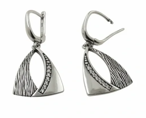 KOMPLET BIŻUTERII SREBRNEJ 925 AŻUROWY CYRKONIE SWAROVSKI + GRAWER GRATIS zdjęcie 8