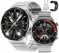 SMARTWATCH MĘSKI ZEGAREK MĘSKI Z BRANSOLETĄ FUNKCJĄ PROWADZENIA ROZMÓW PL