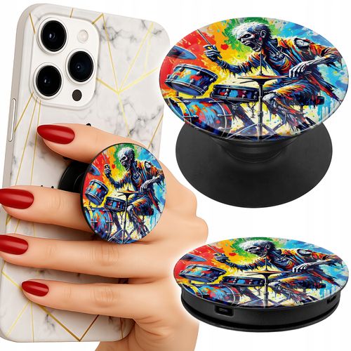 Uchwyt do telefonu Popsocket na palce/stojak ROCK PERKUSJA BĘBNY KOŚCIOTRUP na Arena.pl