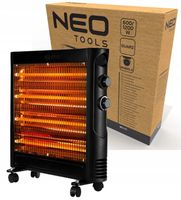 Promiennik kwarcowy grzejnik elektryczny 600W 1200W na podczerwień NEO