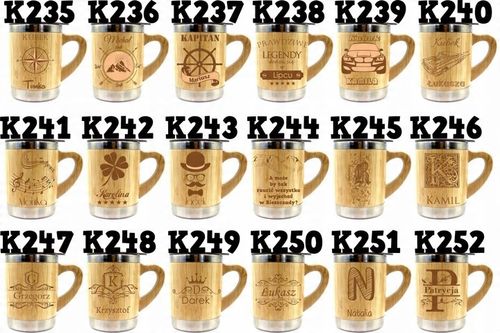 Bambusowy kubek termiczny 300 ml | Kol na Arena.pl