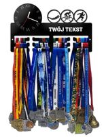 Wieszak na medale z zegarem TRI twoje imię dowolny tekst 442.1