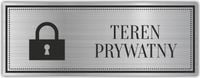 Tabliczka Grawerowana piktogram TEREN PRYWATNY