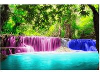 100 70CM OBRAZ PŁÓTNO KOLOROWY WODOSPAD PŁÓTNO RAMA