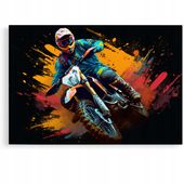 2 x Obraz 120x80 samochody motor cross aprilla kawasaki enduro abstrakcja a