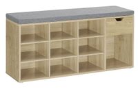 Szafka na buty z siedziskiem dąb artisan 104x30 cm szara