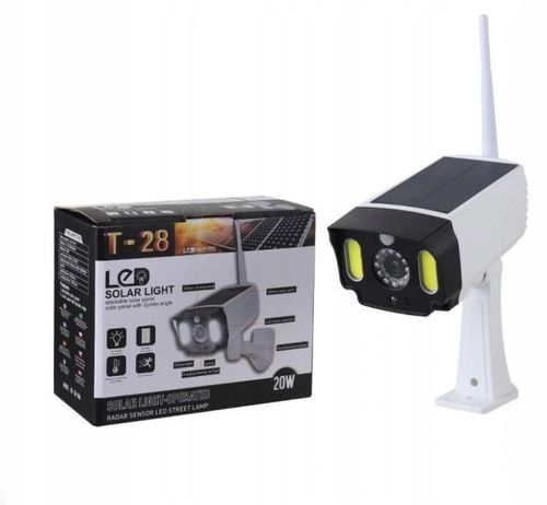 LAMPA SOLARNA ATRAPA KAMERY 2W1 CZUJNIK RUCHU 20W na Arena.pl