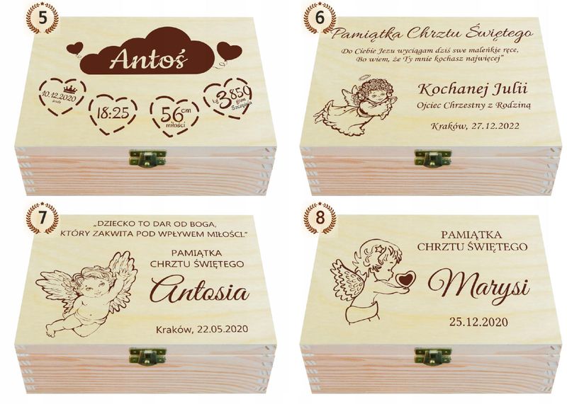 PUDEŁKO WSPOMNIEŃ PREZENT CHRZEST ROCZEK METRYCZKA zdjęcie 3