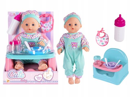 BOBAS JAK ŻYWY LALKA NIEMOWLAK NOWORODEK KRZESEŁKO DO KARMIENIA AKCESORIA na Arena.pl
