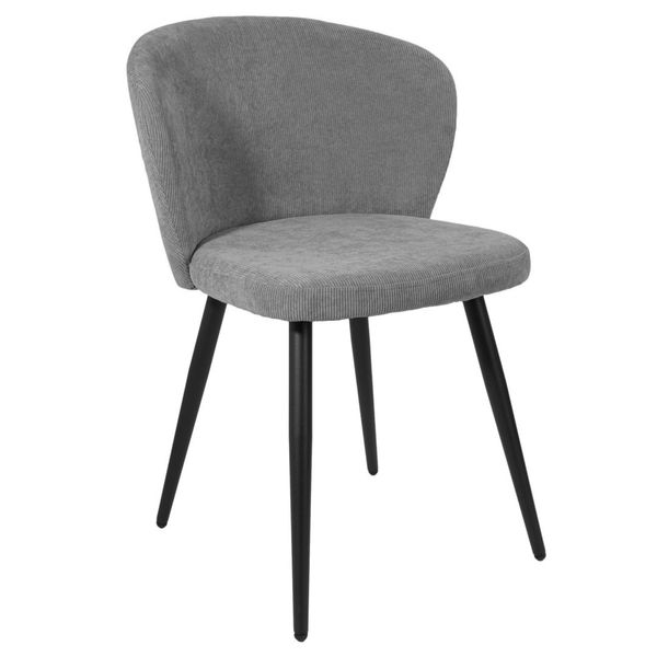 Krzesło Krosby Sztruks grafitowe zdjęcie 1