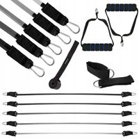 GUMY DO ĆWICZEŃ ZESTAW 5szt OPOROWYCH FITNESS TRENINGOWE OPOROWE + UCHWYTY