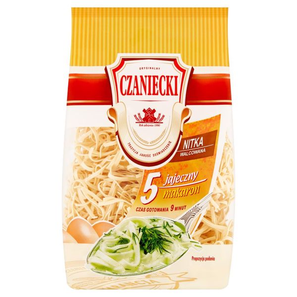 Czaniecki Makaron 5 jajeczny nitka walcowana 250 g zdjęcie 1