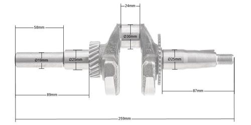 Wał korbowy silnika Weima WM170F/P glebogryzarka GL11 na Arena.pl