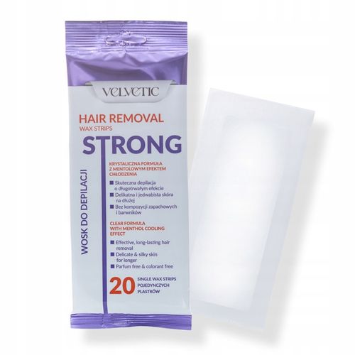 WOSK DO DEPILACJI DLA MĘŻCZYZN VELVETIC STRONG FOR MEN ZESTAW 100 SZTUK na Arena.pl