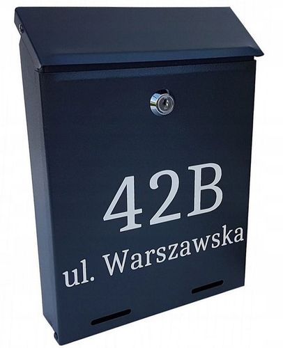 Skrzynka na listy pocztowa YORK - nr domu, - NAPIS na Arena.pl