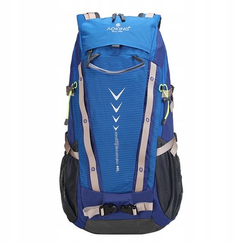 Plecak turystyczny 40l AOKING, niebieski, z miejscem na bukłak na Arena.pl