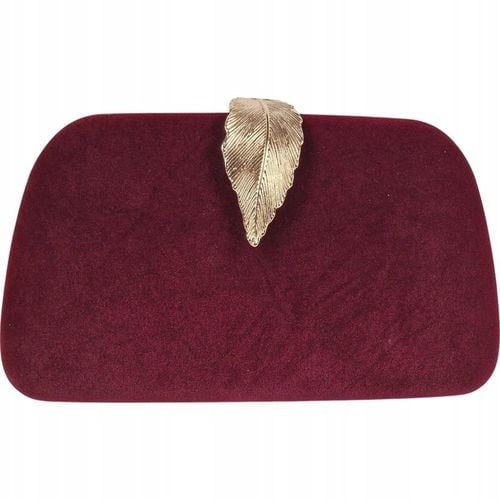 Torebka kopertówka puzderko wizytowa wieczorowa bordowa sylwester na Arena.pl