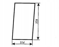 szyba przednia dolna ciągnika Zetor 8211, 8245, 9211, 9245, 10211, 10245